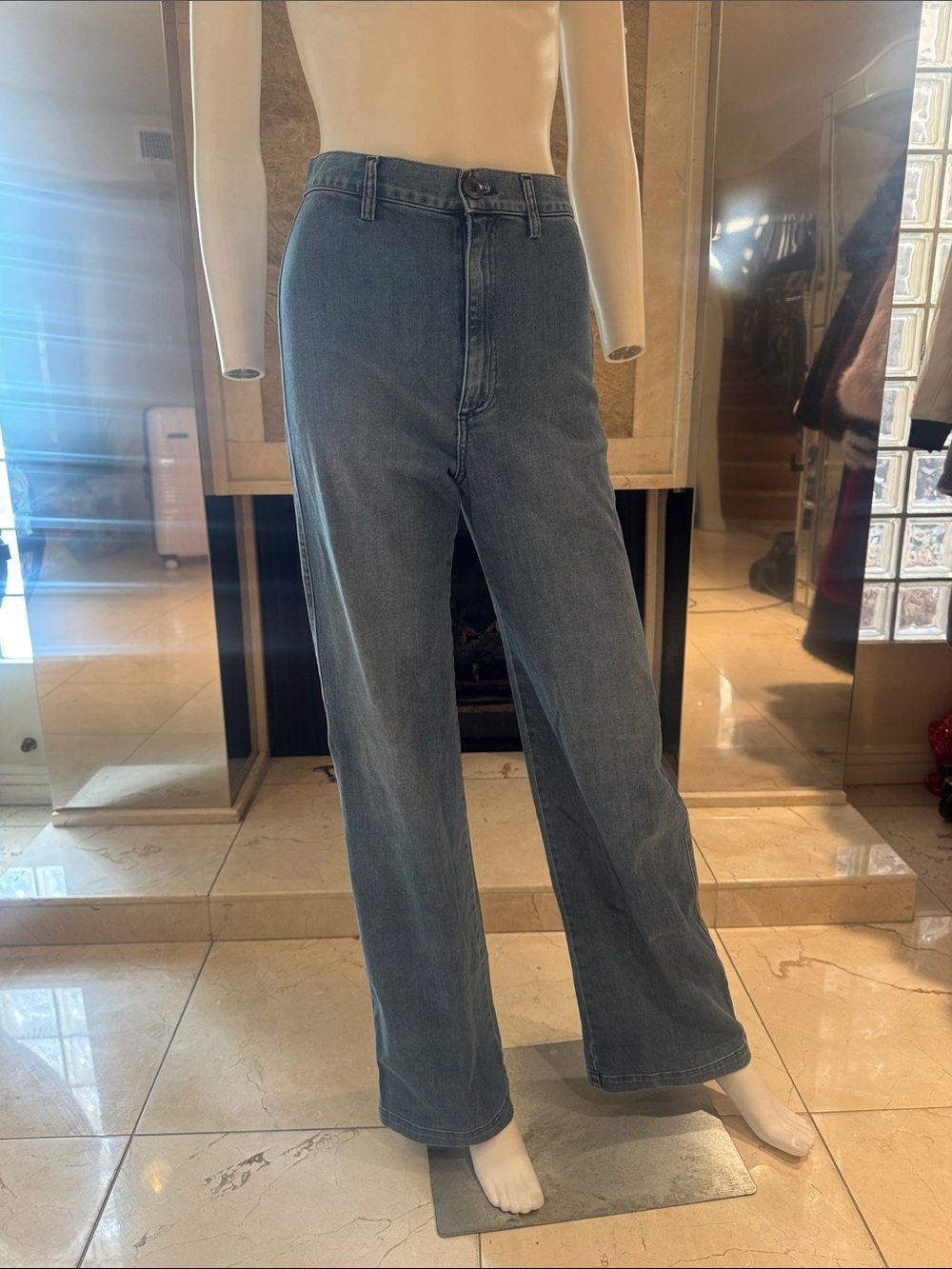 Enza Costa High Rise Soft Stretch Jeans Medium Wash Size 25